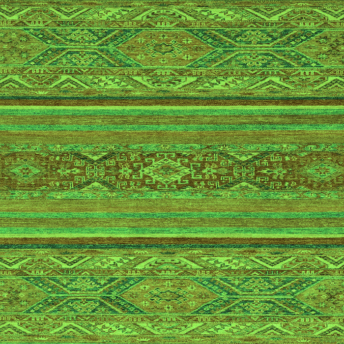 Square Machine Washable Abstract Green Modern Area Rugs, wshabs2862grn