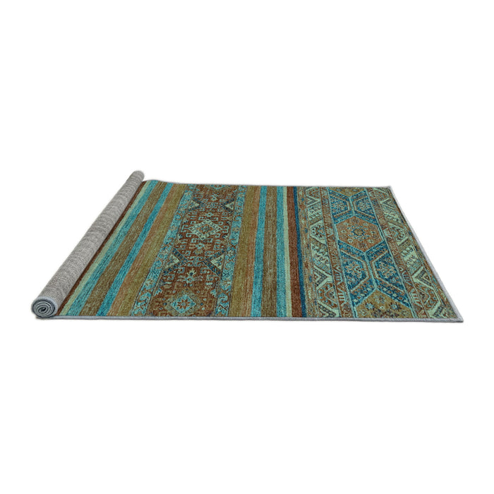 Sideview of Machine Washable Abstract Light Blue Modern Rug, wshabs2862lblu