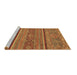 Sideview of Machine Washable Abstract Brown Modern Rug, wshabs2862brn