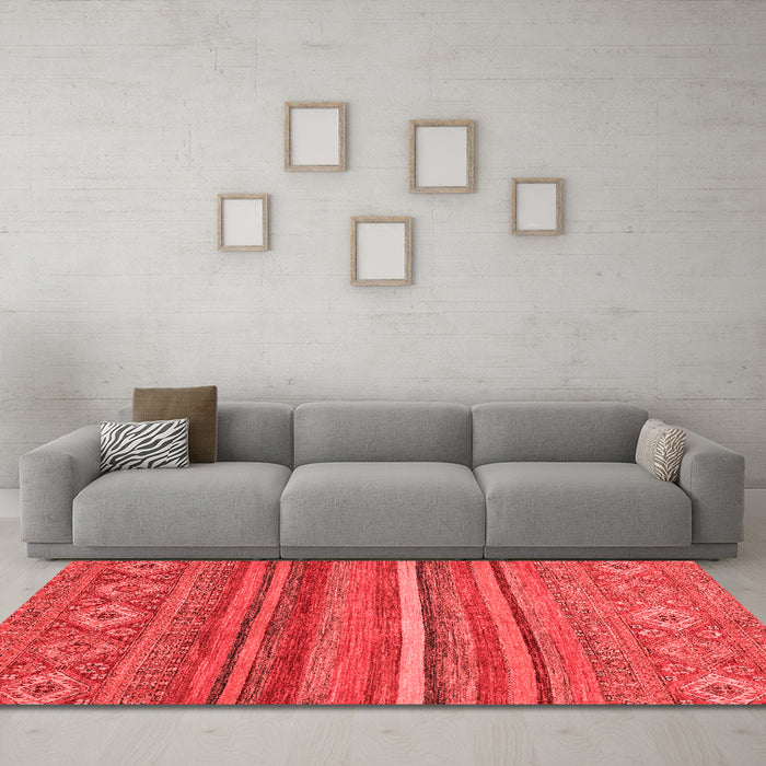 Modern Red Washable Rugs