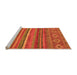 Sideview of Machine Washable Abstract Orange Modern Area Rugs, wshabs2863org