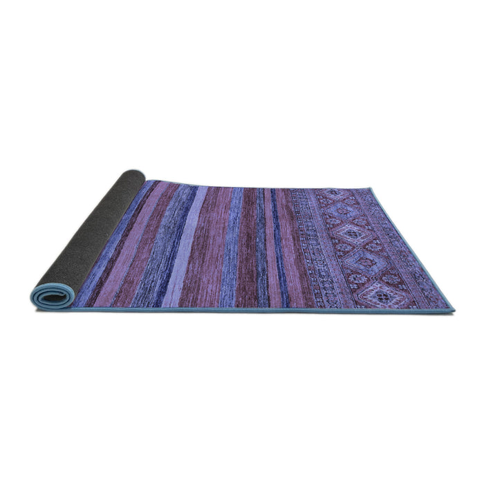 Sideview of Abstract Blue Modern Rug, abs2863blu