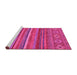 Sideview of Machine Washable Abstract Pink Modern Rug, wshabs2863pnk