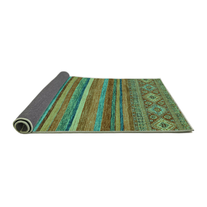 Sideview of Abstract Turquoise Modern Rug, abs2863turq