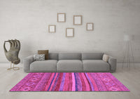 Machine Washable Abstract Purple Modern Rug, wshabs2863pur