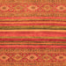 Square Machine Washable Abstract Orange Modern Area Rugs, wshabs2863org