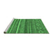 Sideview of Machine Washable Abstract Emerald Green Modern Area Rugs, wshabs2863emgrn