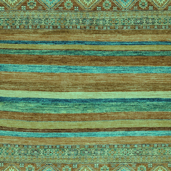 Machine Washable Abstract Turquoise Modern Area Rugs, wshabs2863turq