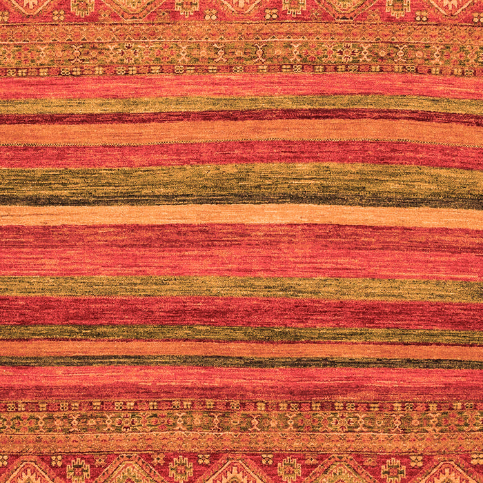 Machine Washable Abstract Orange Modern Area Rugs, wshabs2863org