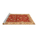 Sideview of Machine Washable Abstract Orange Rug, wshabs2864