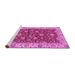 Sideview of Machine Washable Oriental Purple Traditional Area Rugs, wshabs2864pur