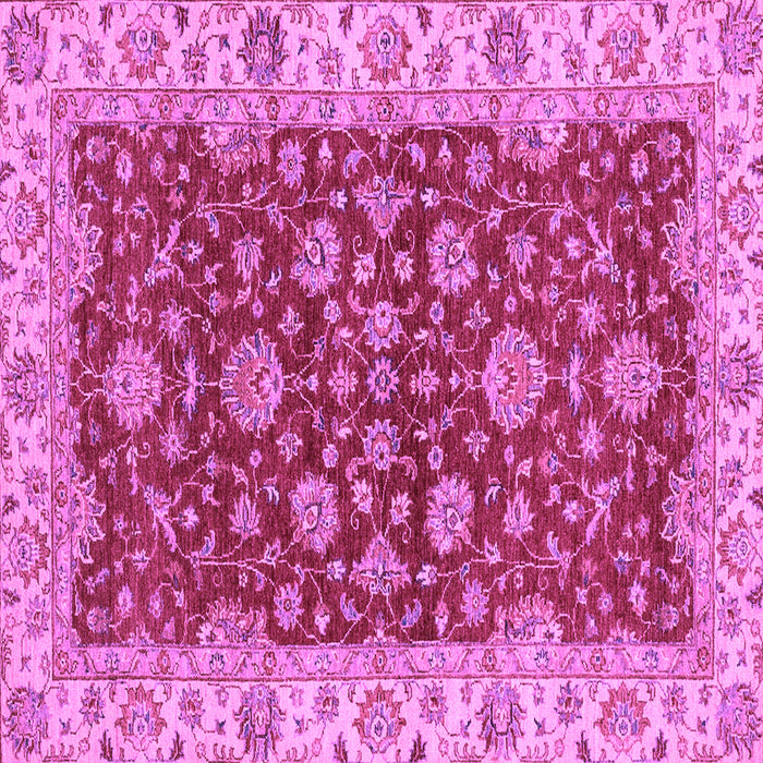 Square Machine Washable Oriental Purple Traditional Area Rugs, wshabs2864pur