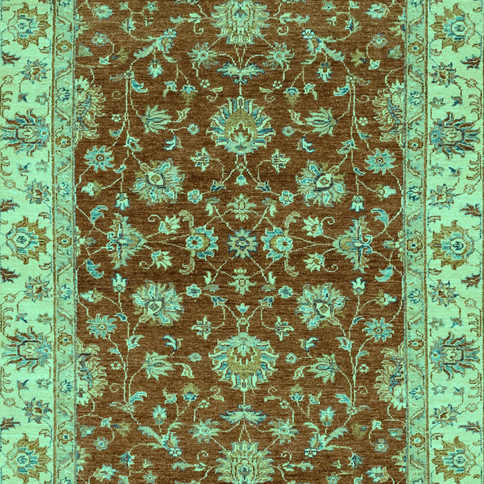 Machine Washable Oriental Turquoise Traditional Area Rugs, wshabs2864turq