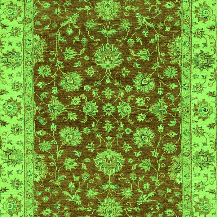 Machine Washable Oriental Green Traditional Area Rugs, wshabs2864grn