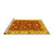 Sideview of Machine Washable Oriental Yellow Traditional Rug, wshabs2864yw