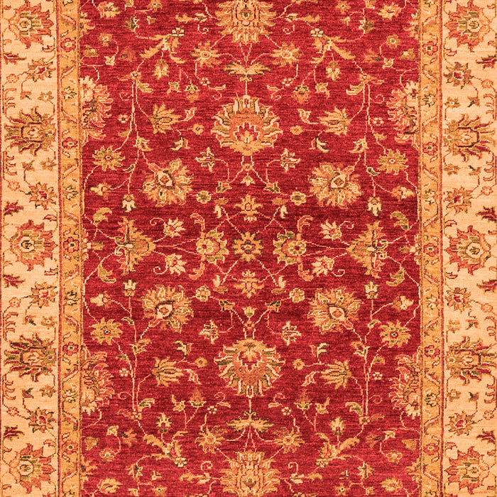 Machine Washable Oriental Orange Traditional Area Rugs, wshabs2864org
