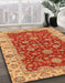 Abstract Orange Oriental Rug in Family Room, abs2864