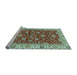 Sideview of Machine Washable Oriental Light Blue Traditional Rug, wshabs2864lblu