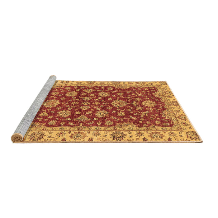 Sideview of Machine Washable Oriental Brown Traditional Rug, wshabs2864brn
