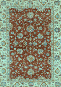 Oriental Light Blue Traditional Rug, abs2864lblu