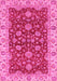 Machine Washable Oriental Pink Traditional Rug, wshabs2864pnk