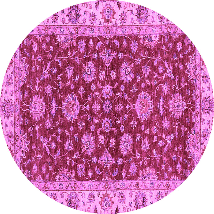 Round Oriental Purple Traditional Rug, abs2864pur