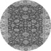 Round Oriental Gray Traditional Rug, abs2864gry