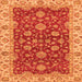 Square Oriental Orange Traditional Rug, abs2864org