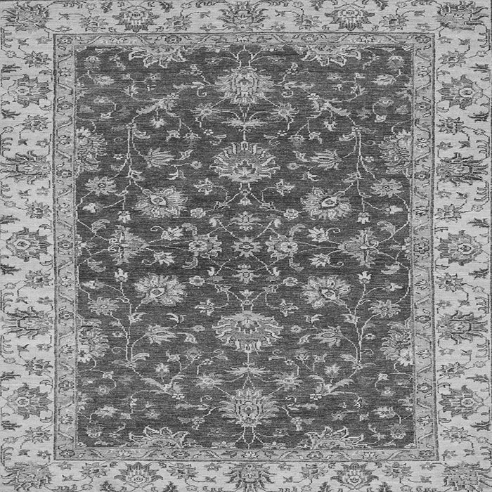 Square Machine Washable Oriental Gray Traditional Rug, wshabs2864gry