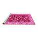 Sideview of Machine Washable Oriental Pink Traditional Rug, wshabs2864pnk