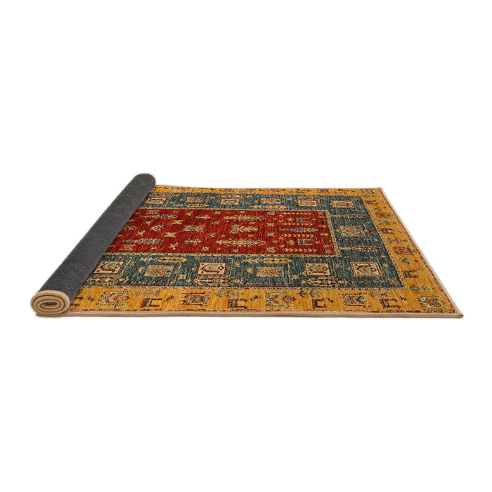 Sideview of Abstract Gold Modern Rug, abs2865