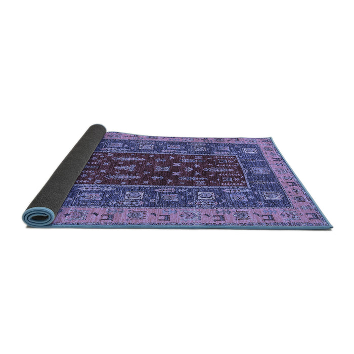 Sideview of Abstract Blue Modern Rug, abs2865blu