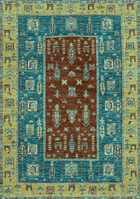 Abstract Light Blue Modern Rug, abs2865lblu