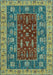 Abstract Light Blue Modern Rug, abs2865lblu