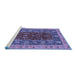 Sideview of Machine Washable Abstract Blue Modern Rug, wshabs2865blu