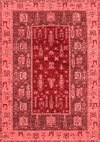 Abstract Red Modern Rug, abs2865red