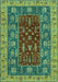 Machine Washable Abstract Turquoise Modern Area Rugs, wshabs2865turq