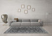 Machine Washable Abstract Gray Modern Rug in a Living Room,, wshabs2865gry