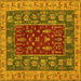 Square Abstract Yellow Modern Rug, abs2865yw