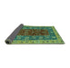 Sideview of Abstract Turquoise Modern Rug, abs2865turq