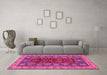 Machine Washable Abstract Pink Modern Rug in a Living Room, wshabs2865pnk