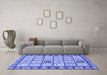 Machine Washable Abstract Blue Modern Rug in a Living Room, wshabs2866blu