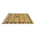 Sideview of Machine Washable Abstract Brown Modern Rug, wshabs2866brn