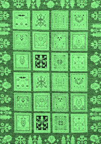 Abstract Emerald Green Modern Rug, abs2866emgrn