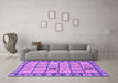 Machine Washable Abstract Purple Modern Area Rugs in a Living Room, wshabs2866pur