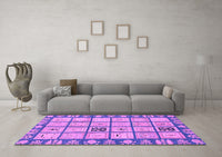 Machine Washable Abstract Purple Modern Rug, wshabs2866pur