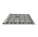 Sideview of Machine Washable Abstract Gray Modern Rug, wshabs2866gry