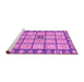 Sideview of Machine Washable Abstract Pink Modern Rug, wshabs2866pnk