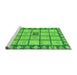 Sideview of Machine Washable Abstract Green Modern Area Rugs, wshabs2866grn