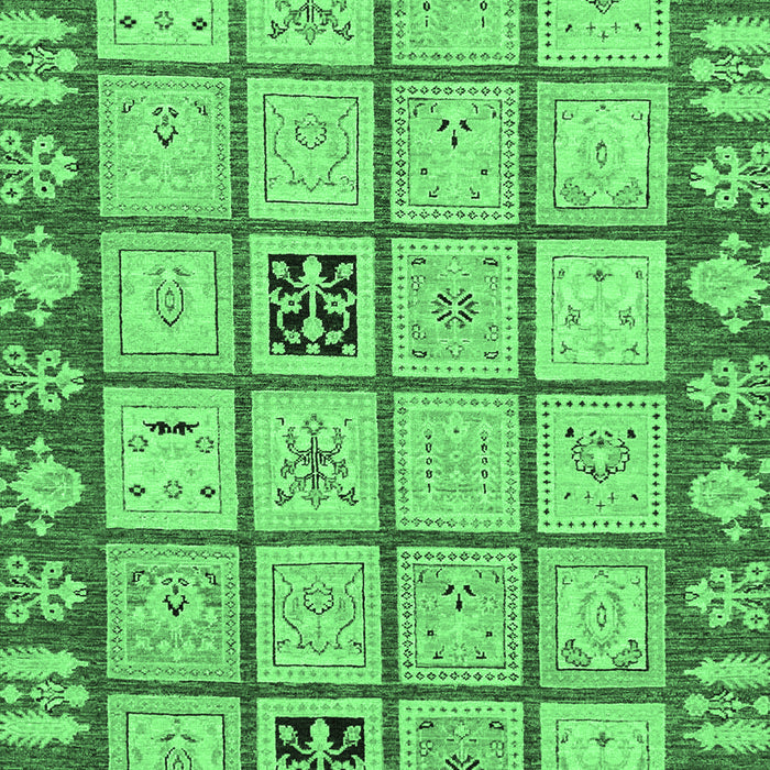 Machine Washable Abstract Emerald Green Modern Area Rugs, wshabs2866emgrn